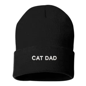 Cat Dad Cuffed Beanie