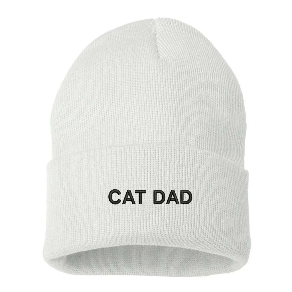 Cat Dad Cuffed Beanie