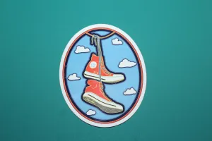 Chucks On A Wire Sticker