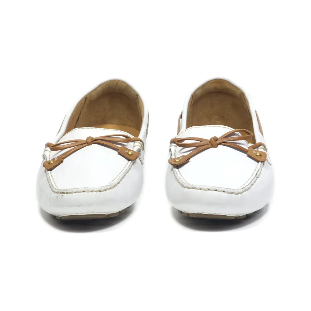 Clarks Slip Ons Leather White Colour For Women