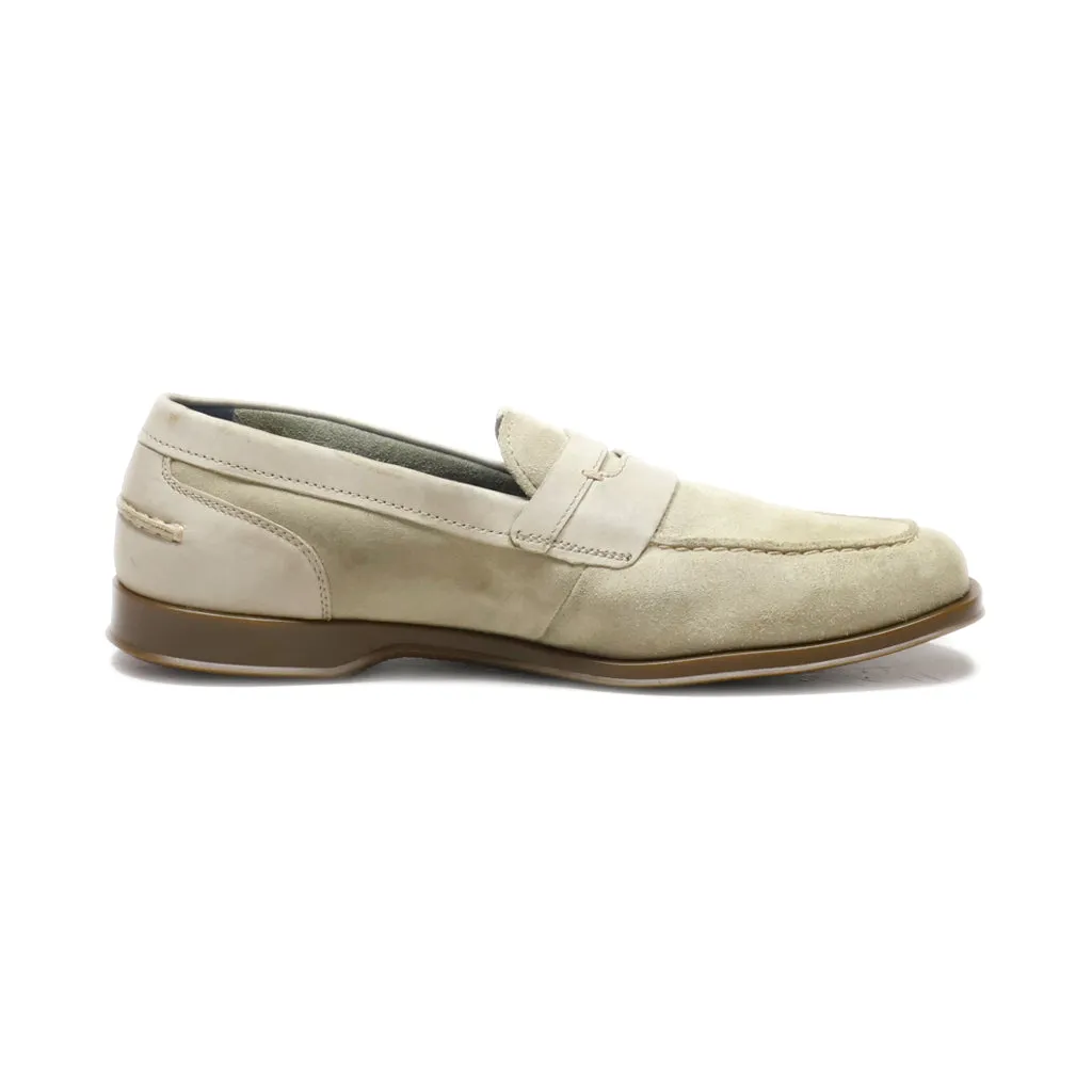 Cole Haan Casual Slip Ons Suede Grey Colour For Men