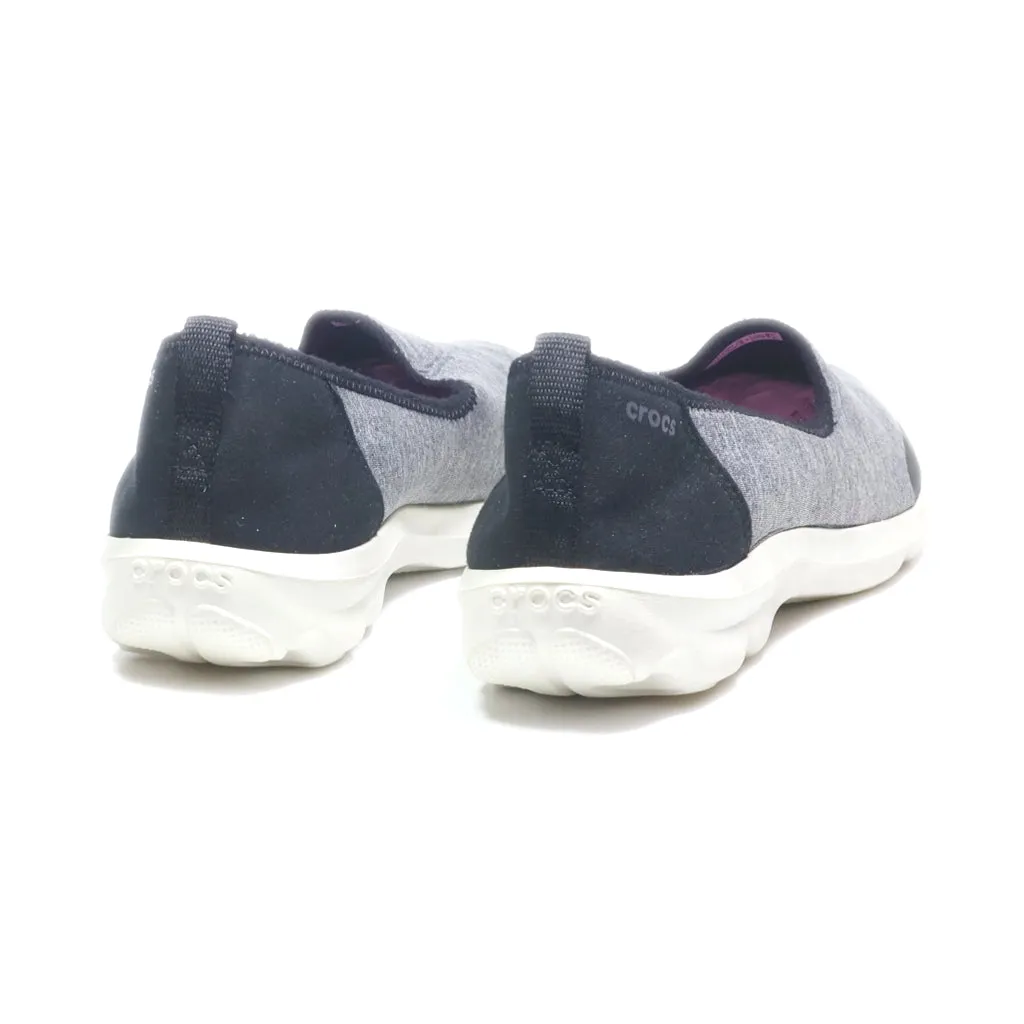 Crocs Slip Ons Fabric Grey Colour For Women