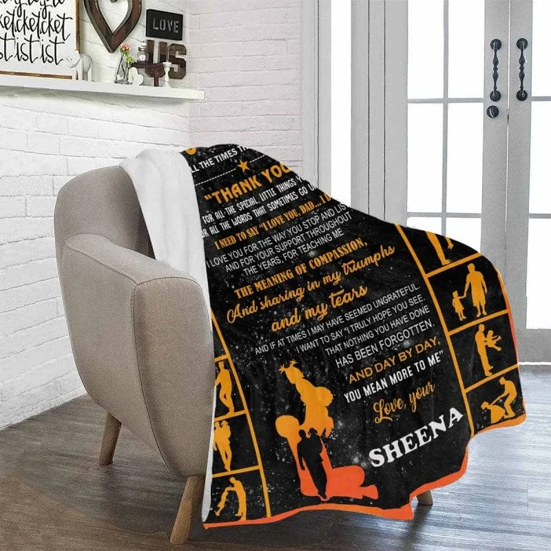 Cucoloris Ultra-Soft Micro Fleece Blanket A Letter To Dad Gift For Dad