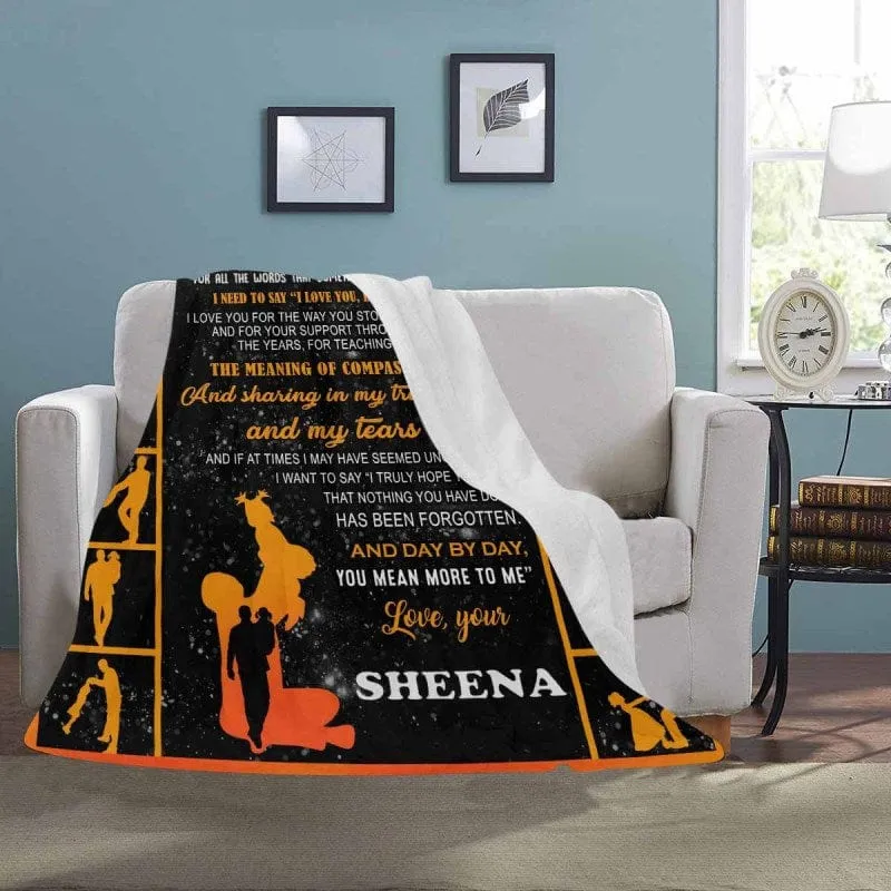 Cucoloris Ultra-Soft Micro Fleece Blanket A Letter To Dad Gift For Dad