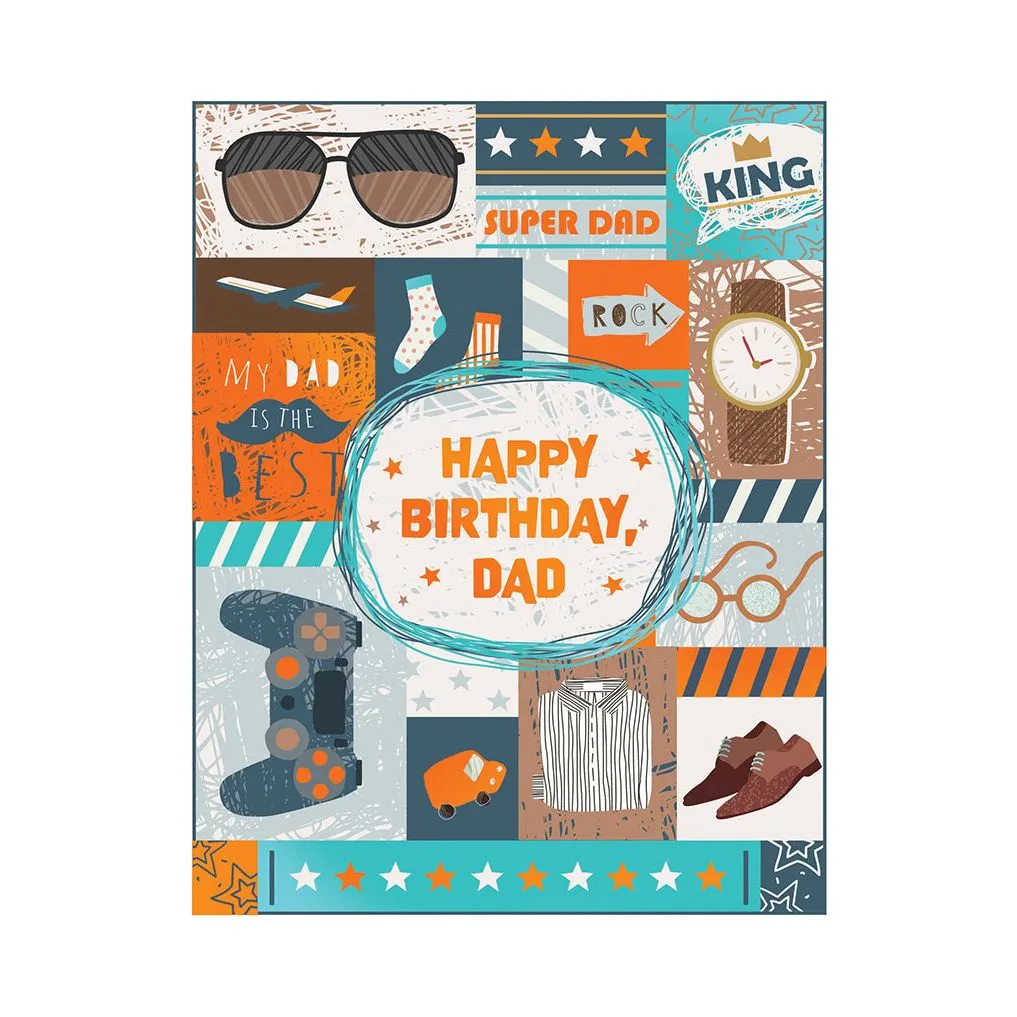 Dad Collage Birthday Card Father