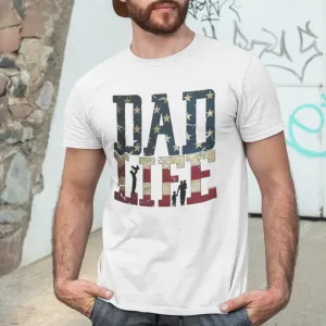 Dad Life American Flag Tee