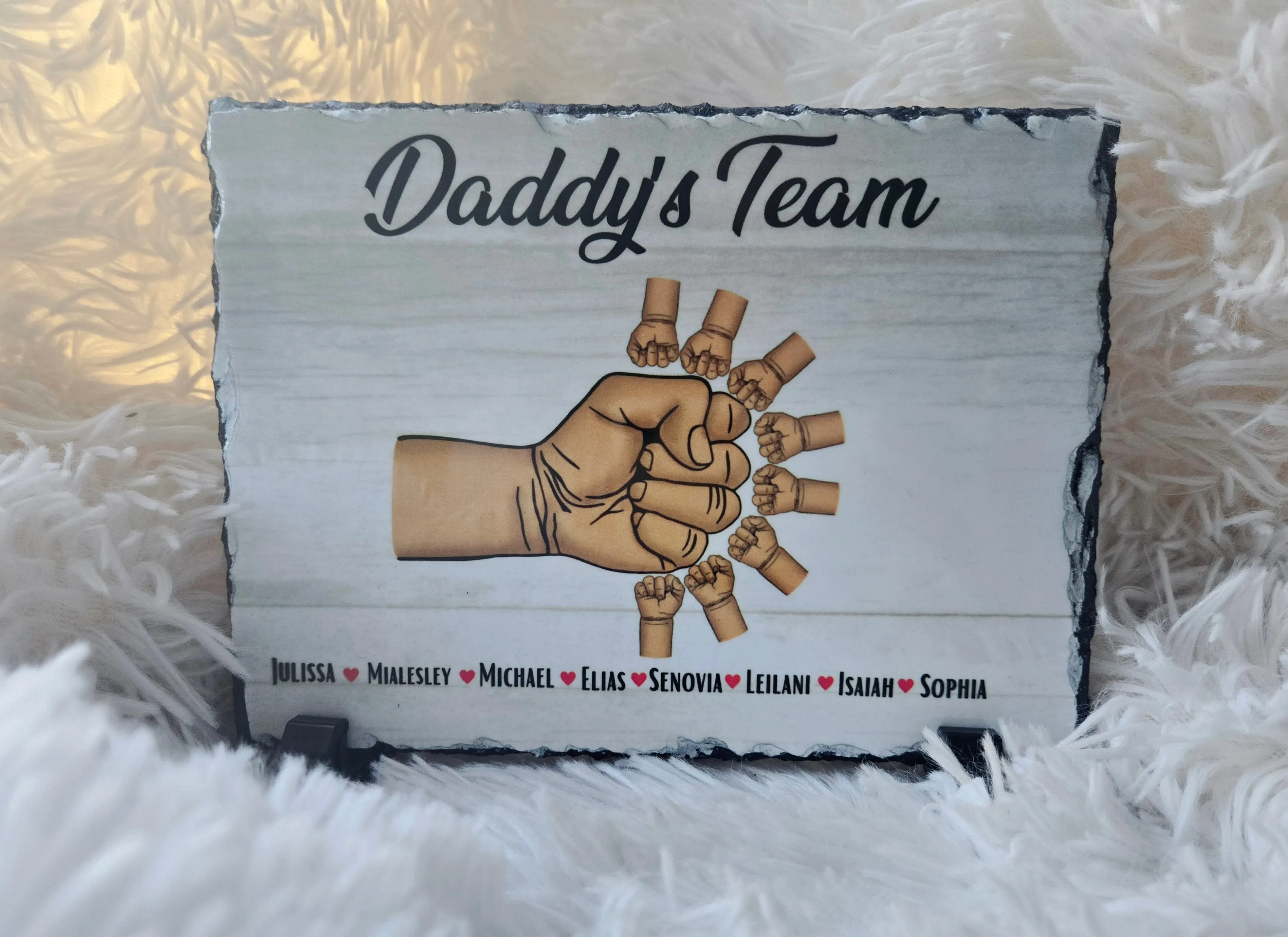 Daddys Team Plaque