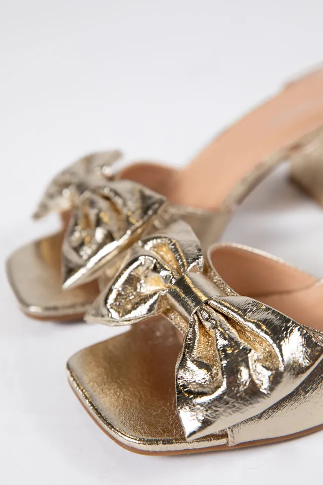 Drew Gold Bow Heels