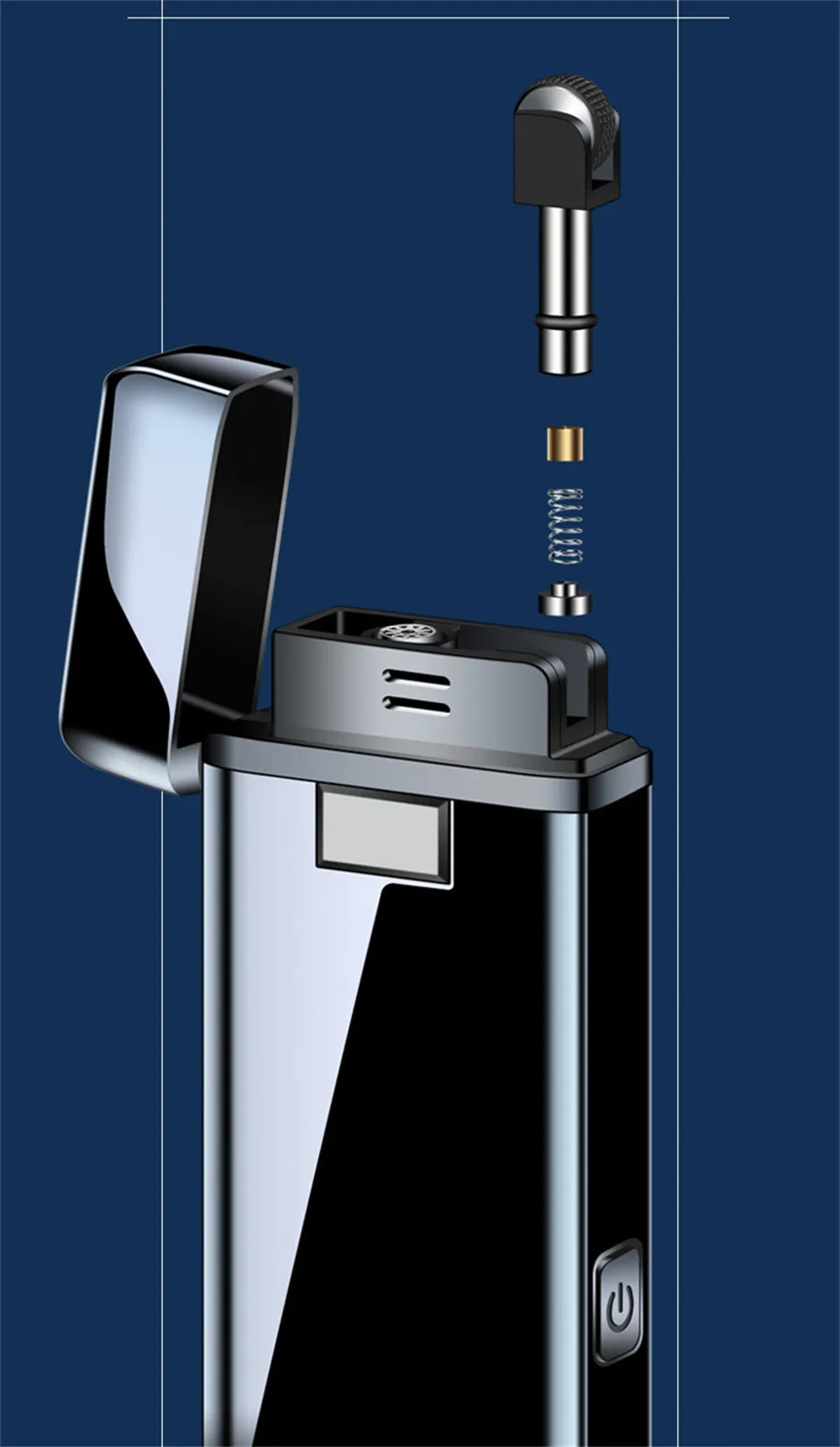 Dual Burner Butane Soft Flame Refillable and Jet Torch Lighter and Bonus Flashlight