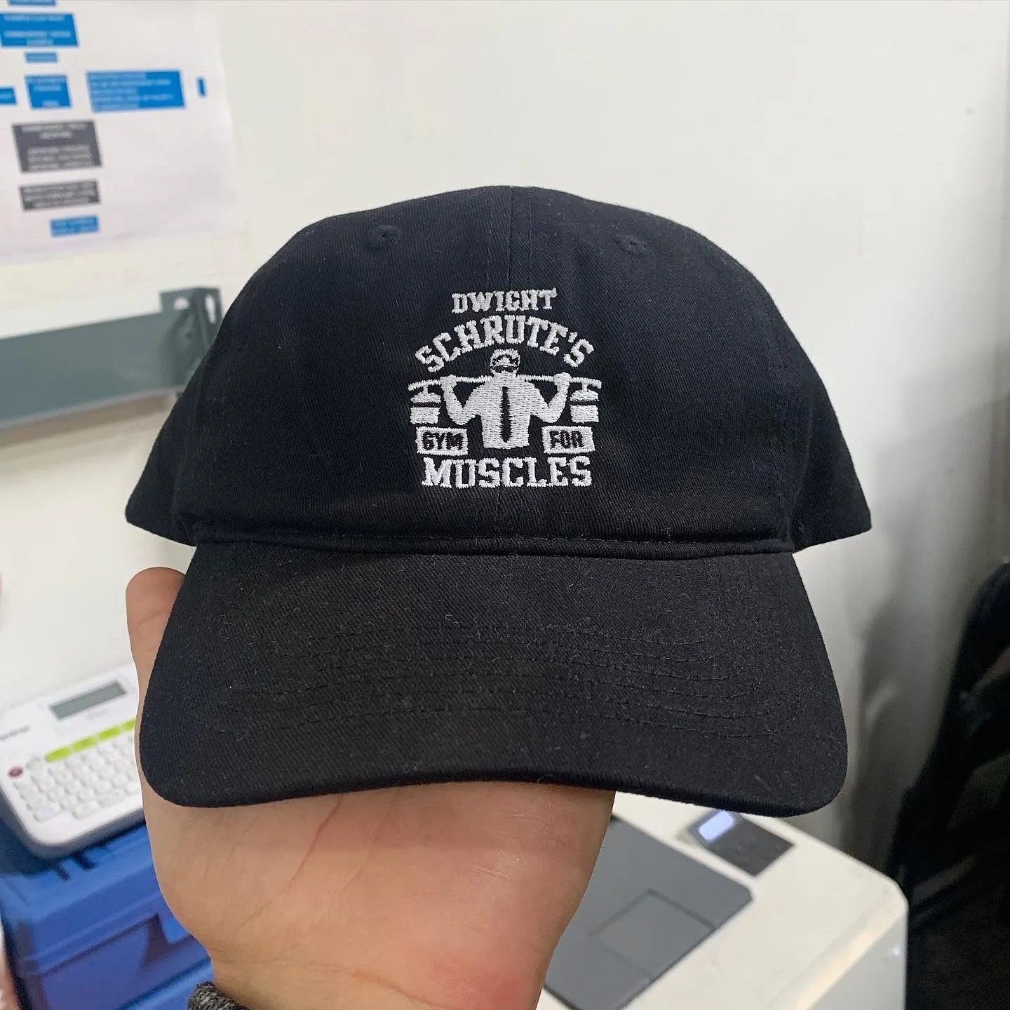 Dwight Schrute's Gym For Muscles - Classic Dad Hat Black