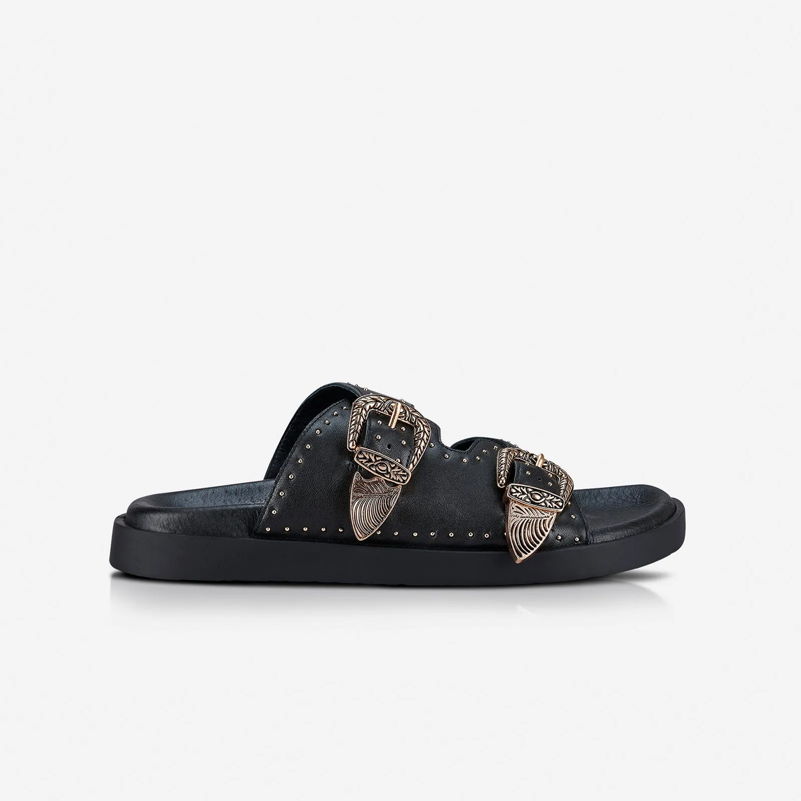 Eastwood Stud Footbed Black/Gold