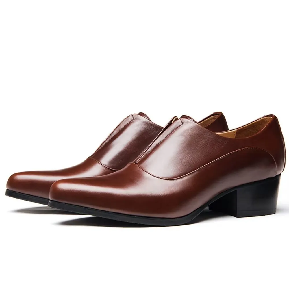 Embossed EleganceLux Slip-on Dress Shoes