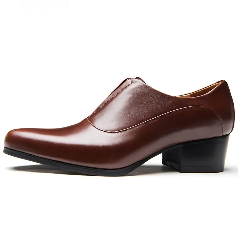 Embossed EleganceLux Slip-on Dress Shoes