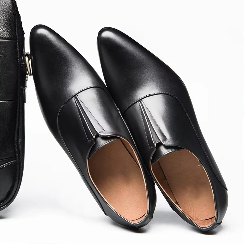 Embossed EleganceLux Slip-on Dress Shoes