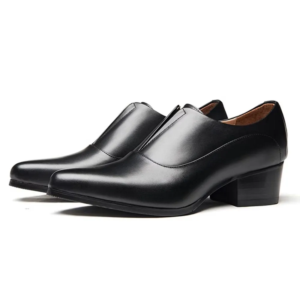 Embossed EleganceLux Slip-on Dress Shoes