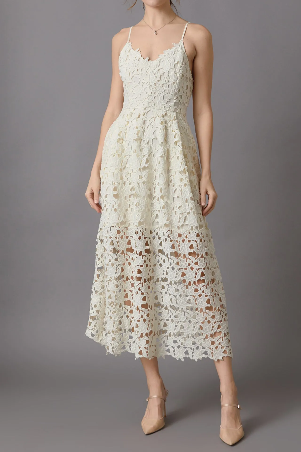 Endless Rose - Lace Midi Dress