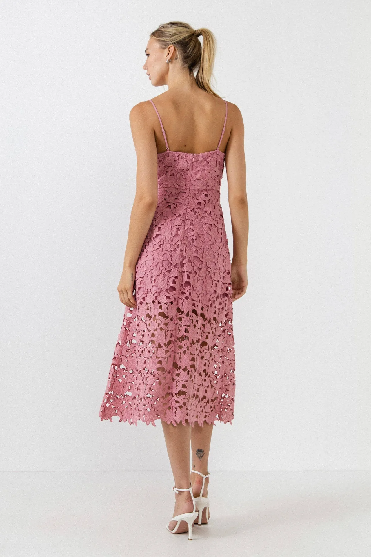 Endless Rose - Lace Midi Dress