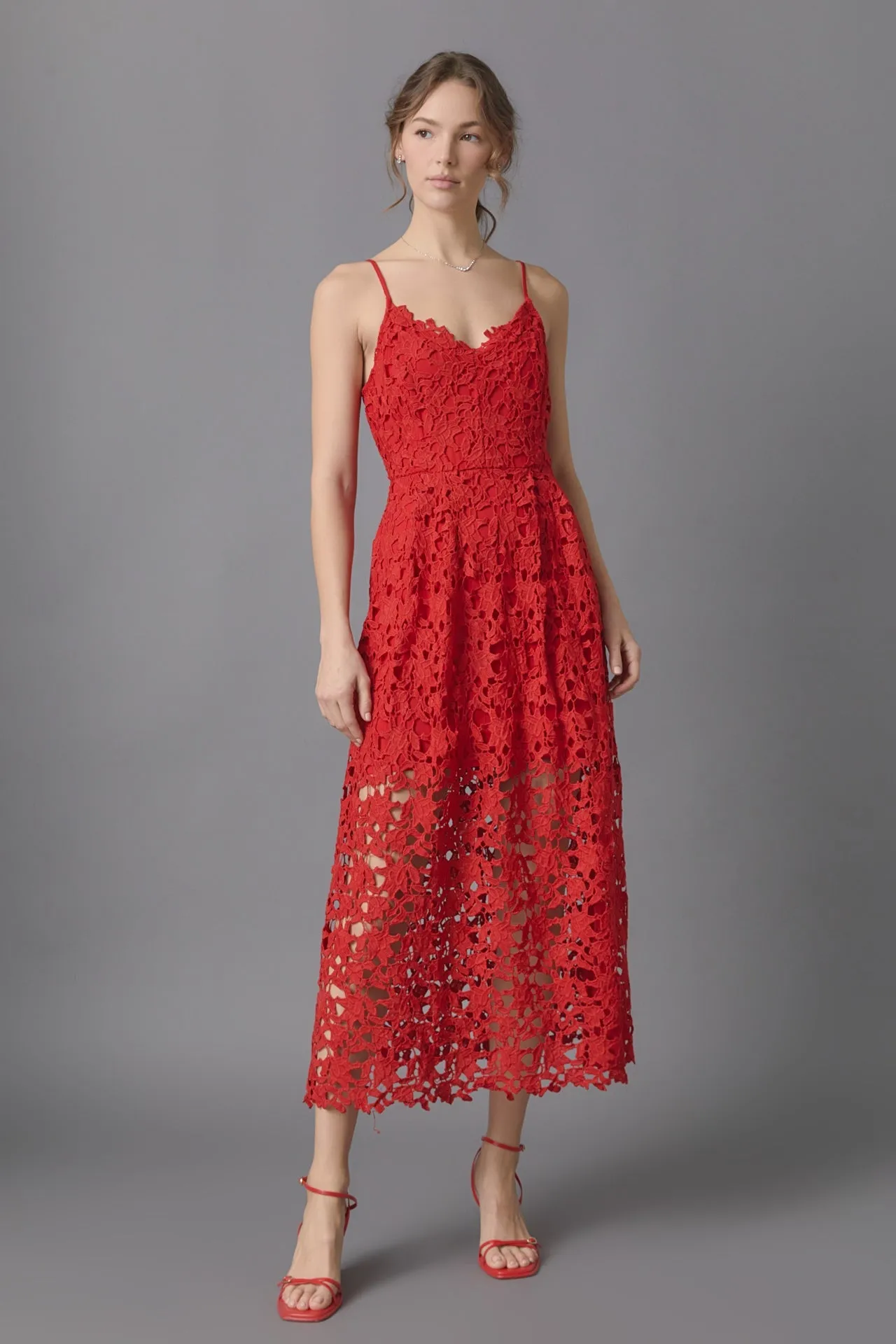 Endless Rose - Lace Midi Dress