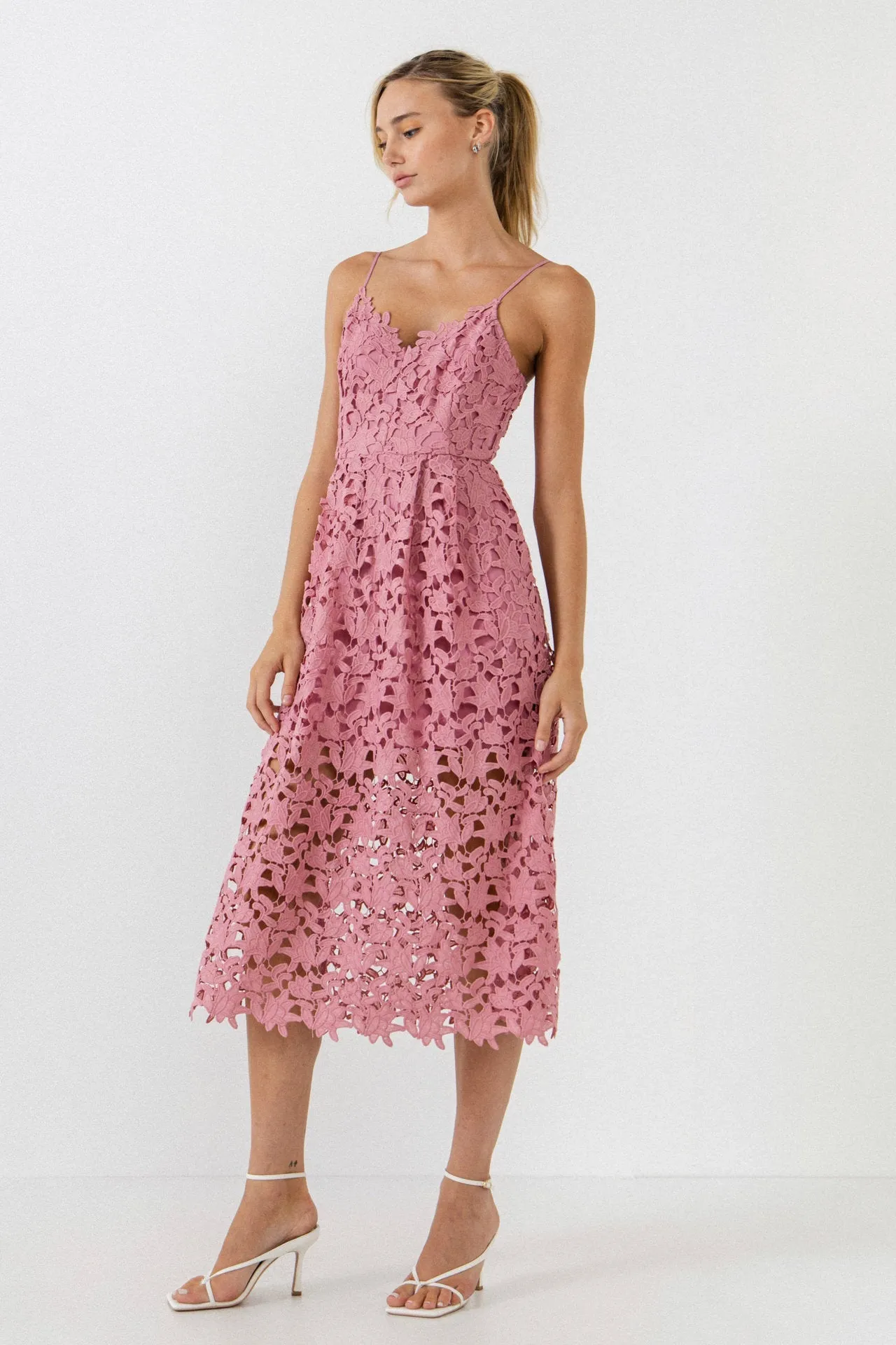 Endless Rose - Lace Midi Dress