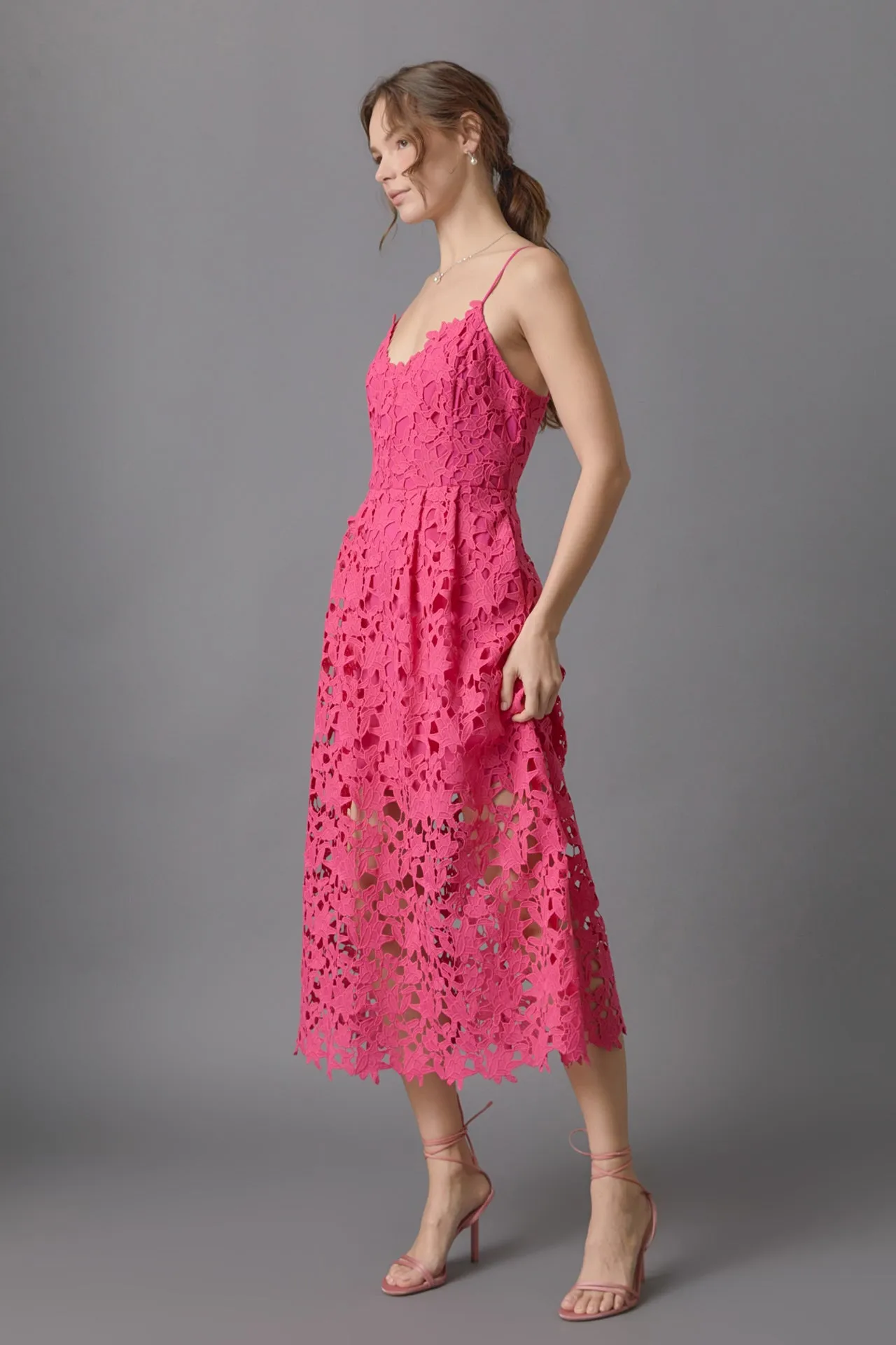 Endless Rose - Lace Midi Dress