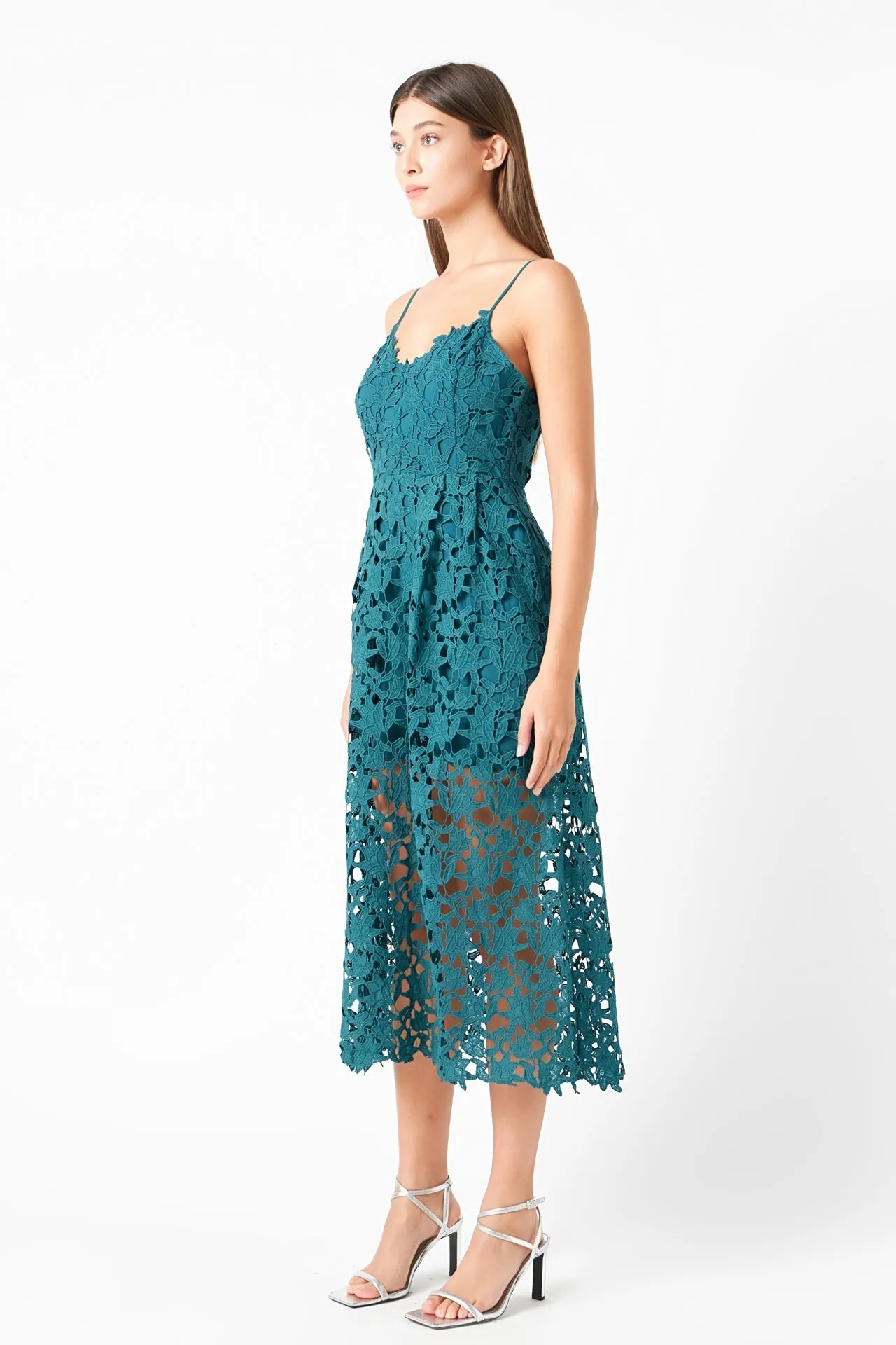 Endless Rose - Lace Midi Dress