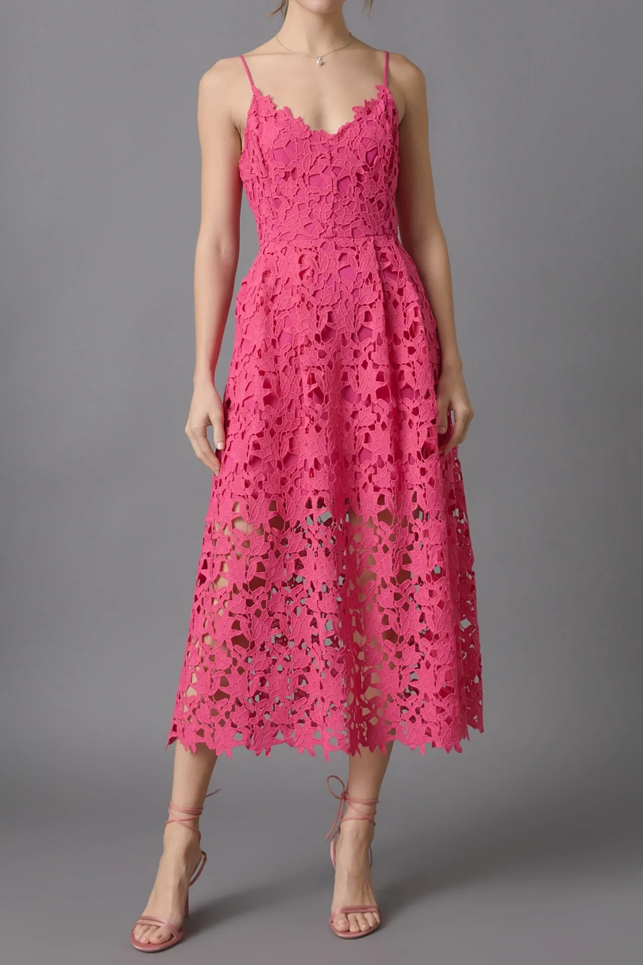 Endless Rose - Lace Midi Dress