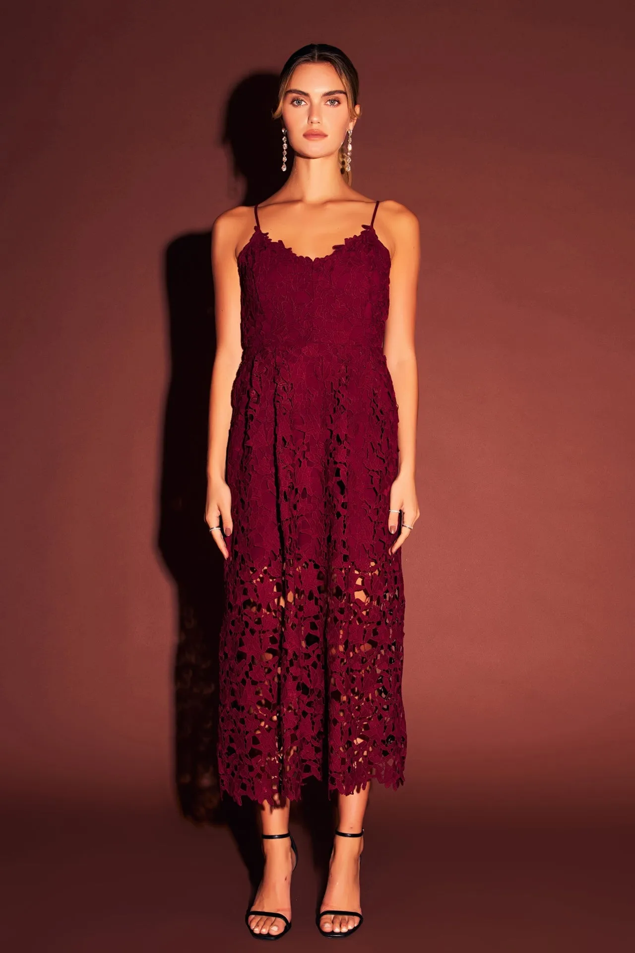 Endless Rose - Lace Midi Dress