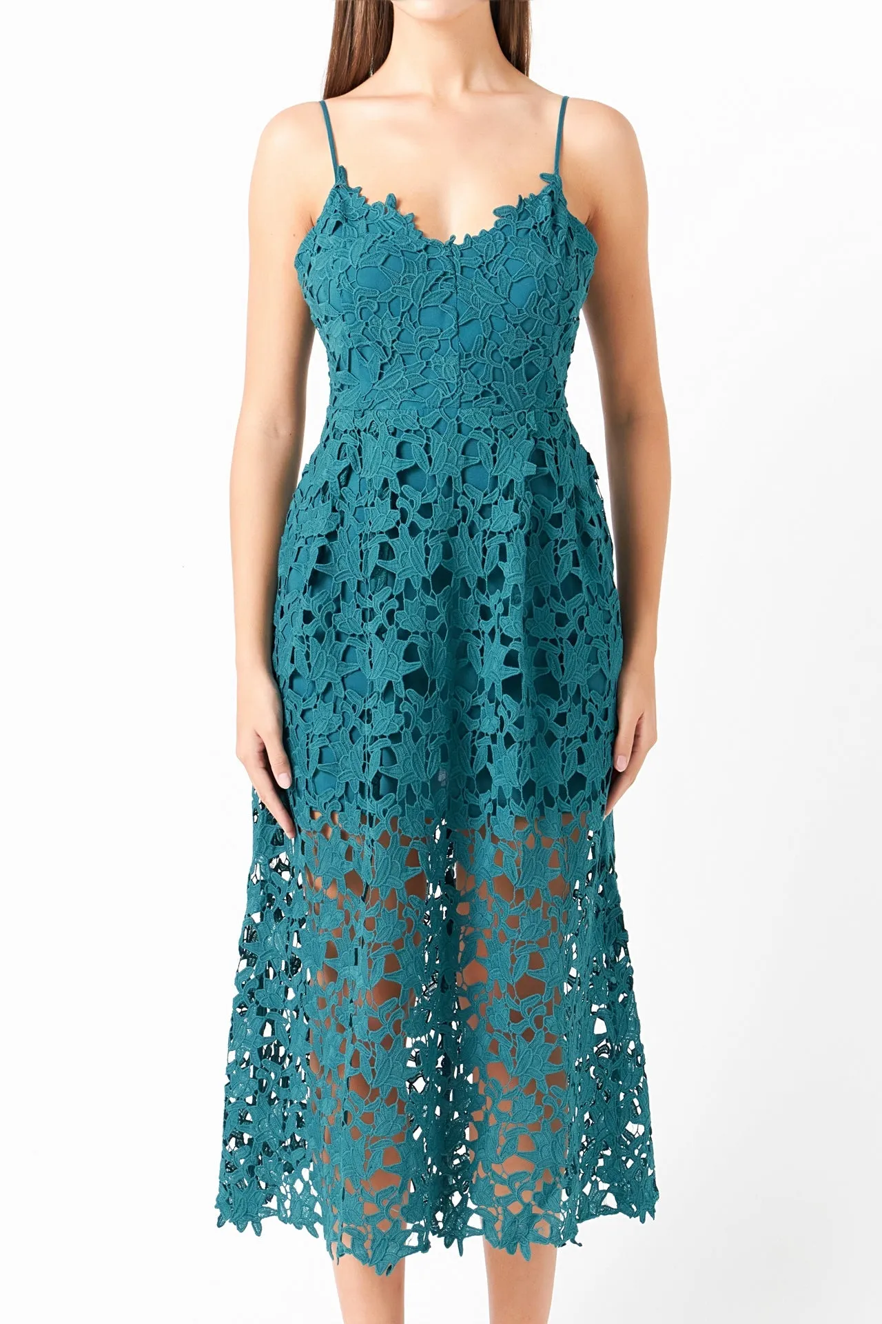 Endless Rose - Lace Midi Dress