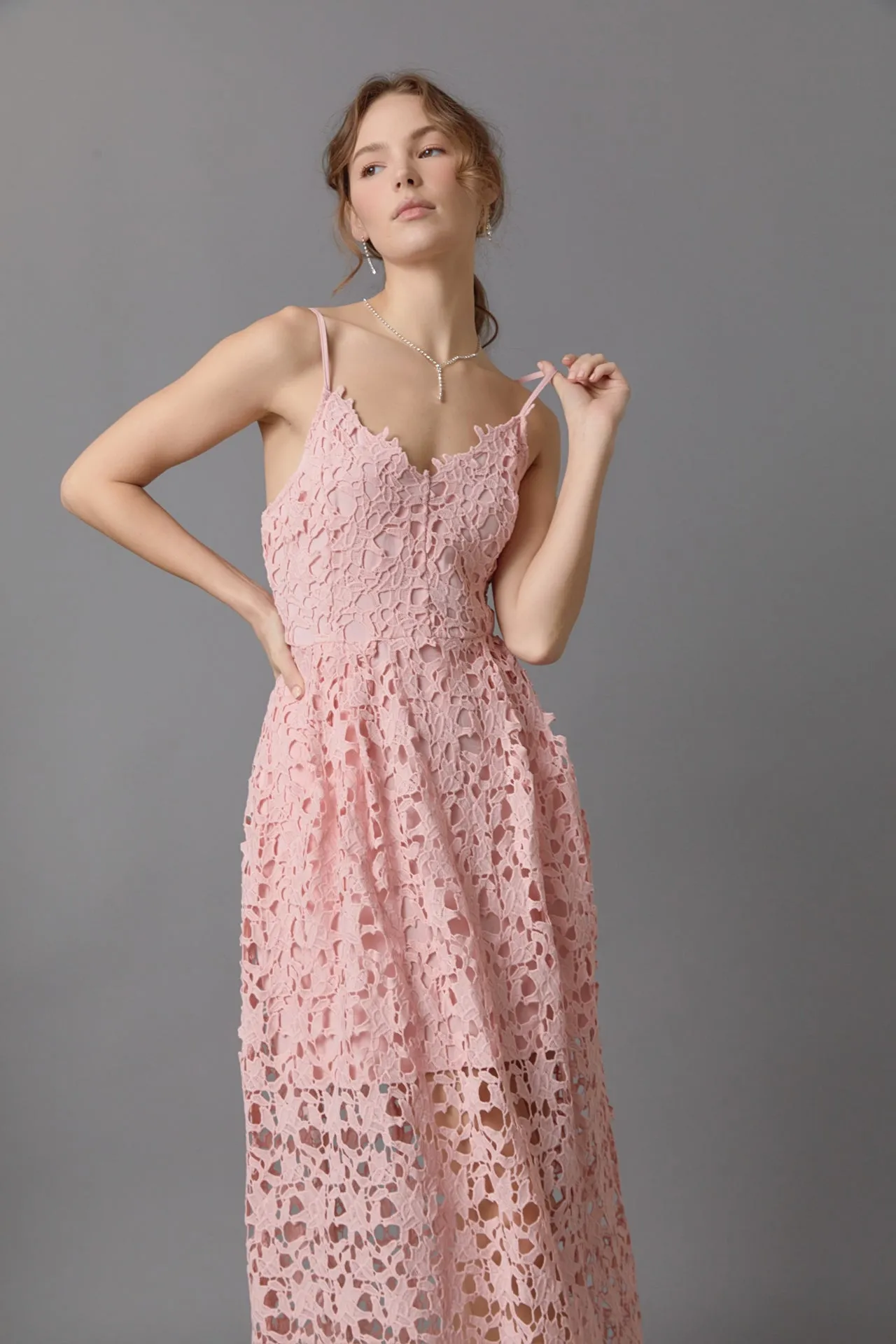 Endless Rose - Lace Midi Dress