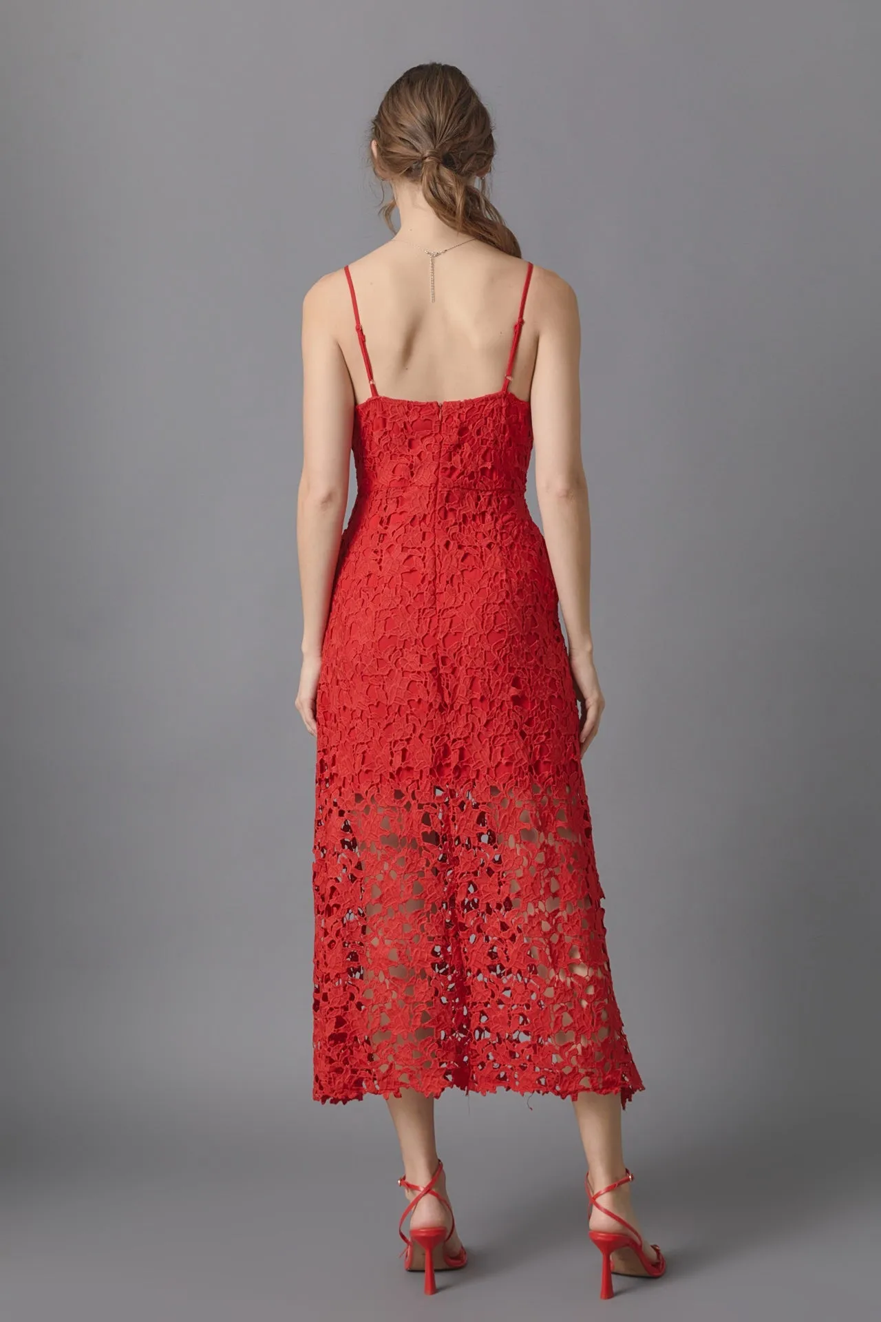 Endless Rose - Lace Midi Dress