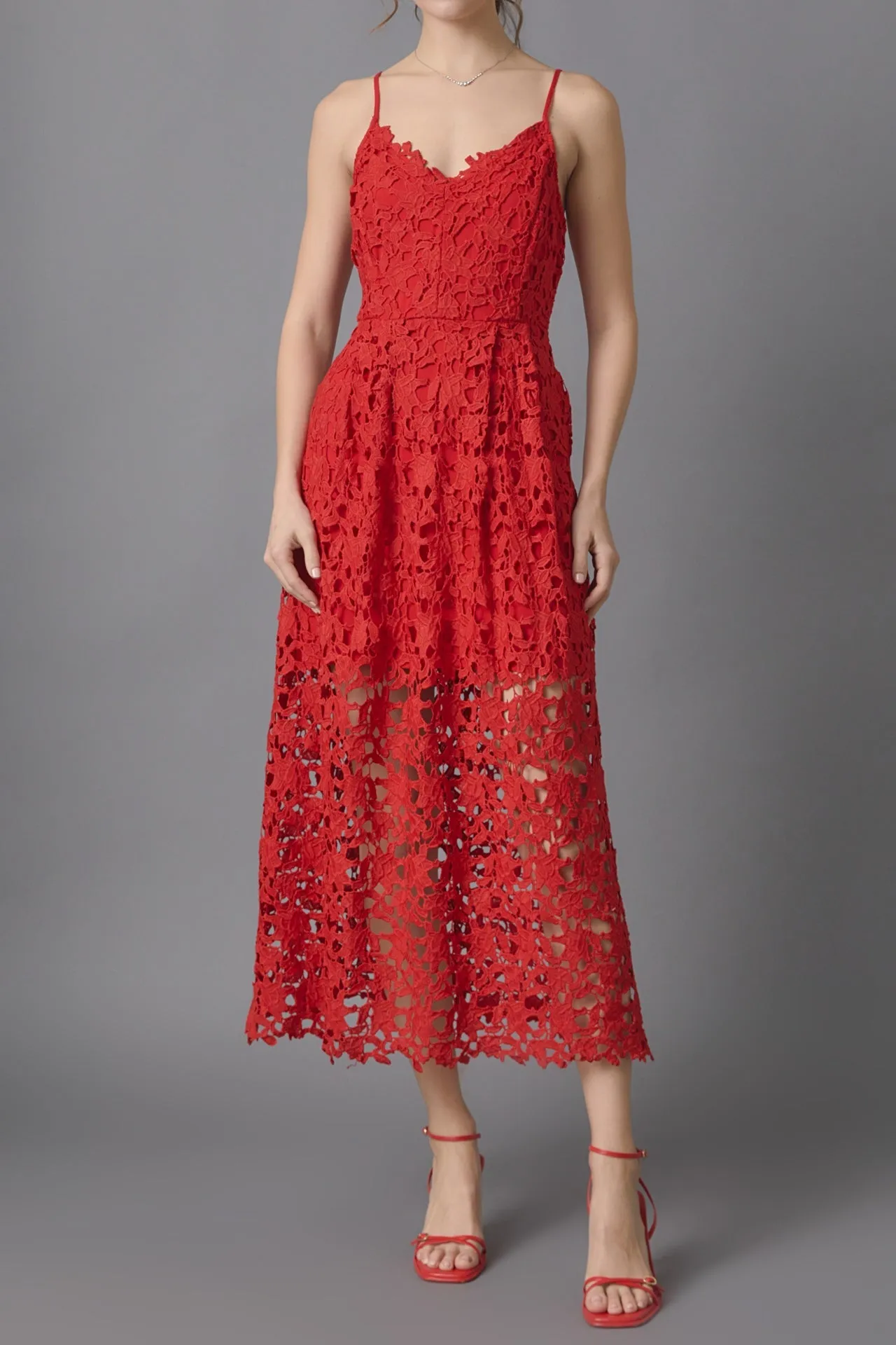 Endless Rose - Lace Midi Dress