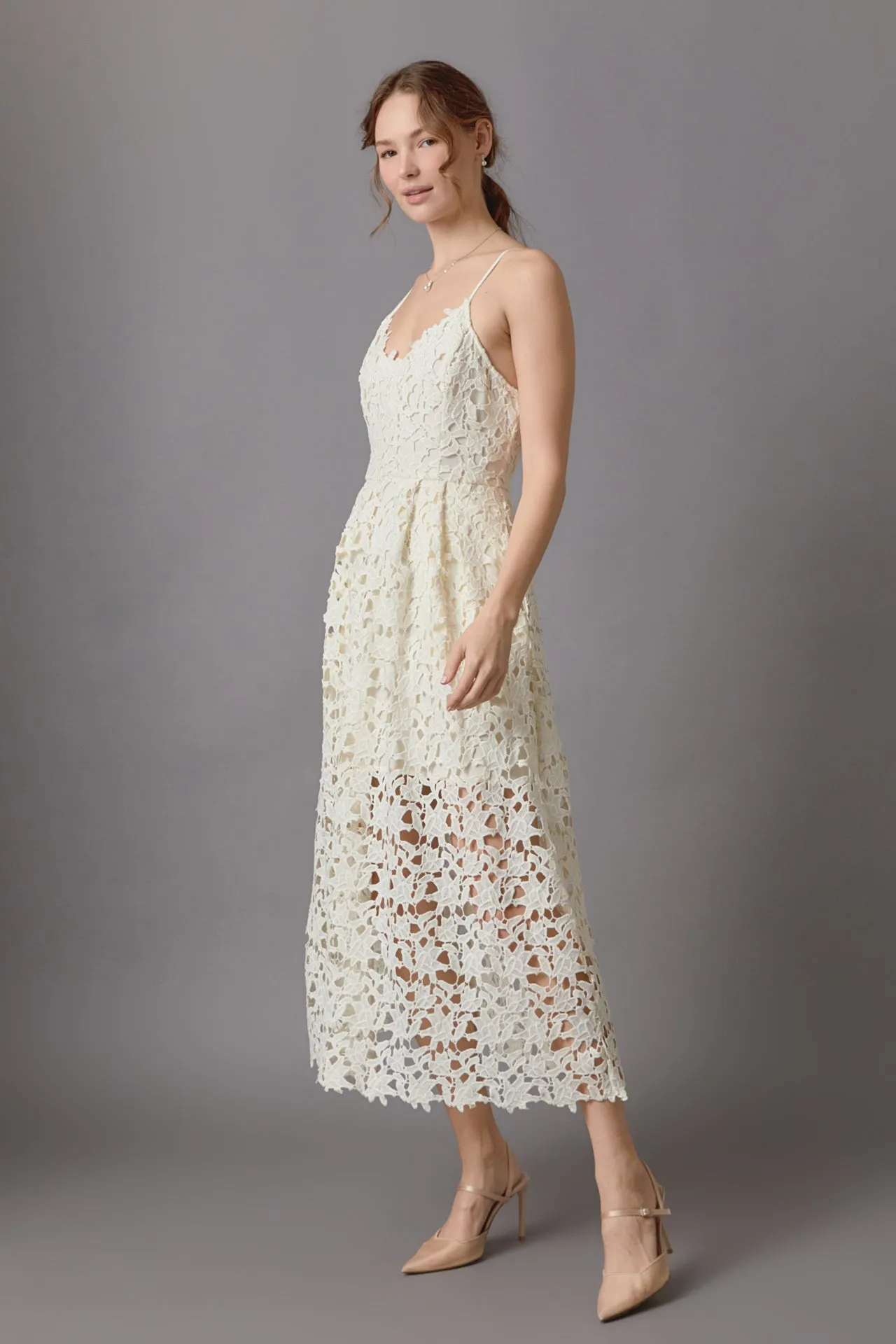 Endless Rose - Lace Midi Dress