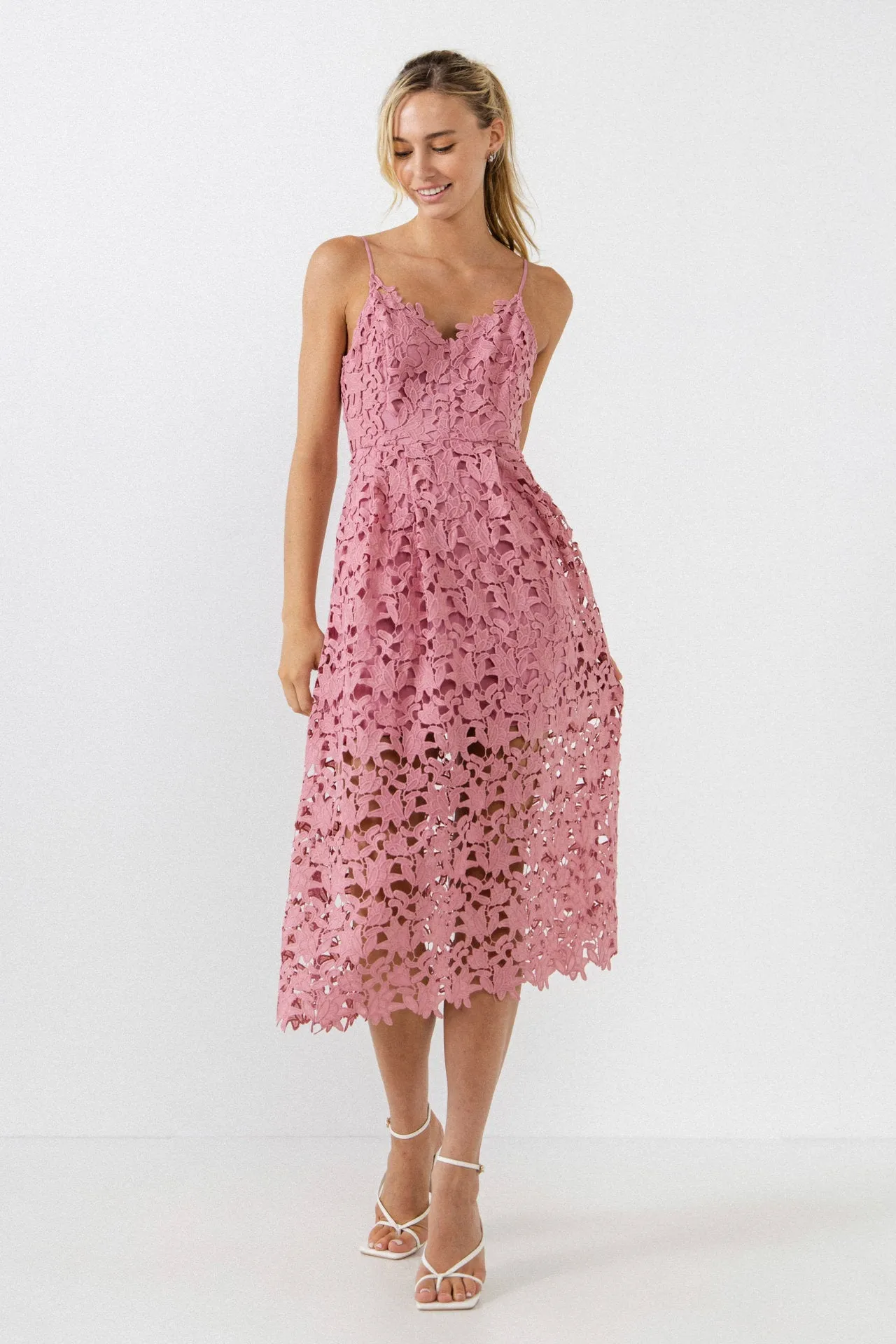 Endless Rose - Lace Midi Dress