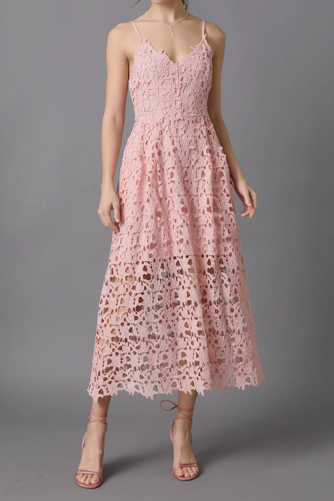 Endless Rose - Lace Midi Dress