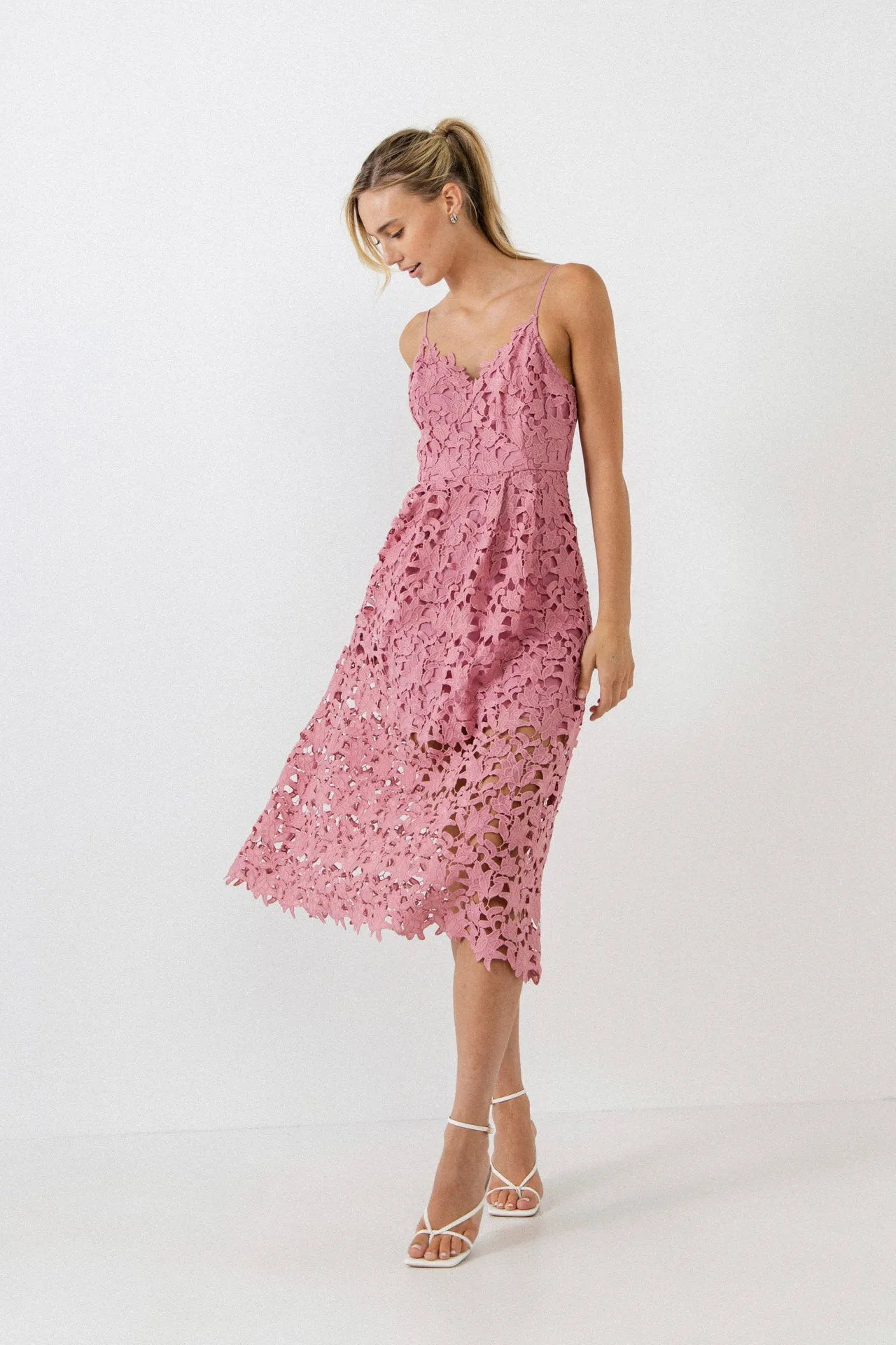 Endless Rose - Lace Midi Dress