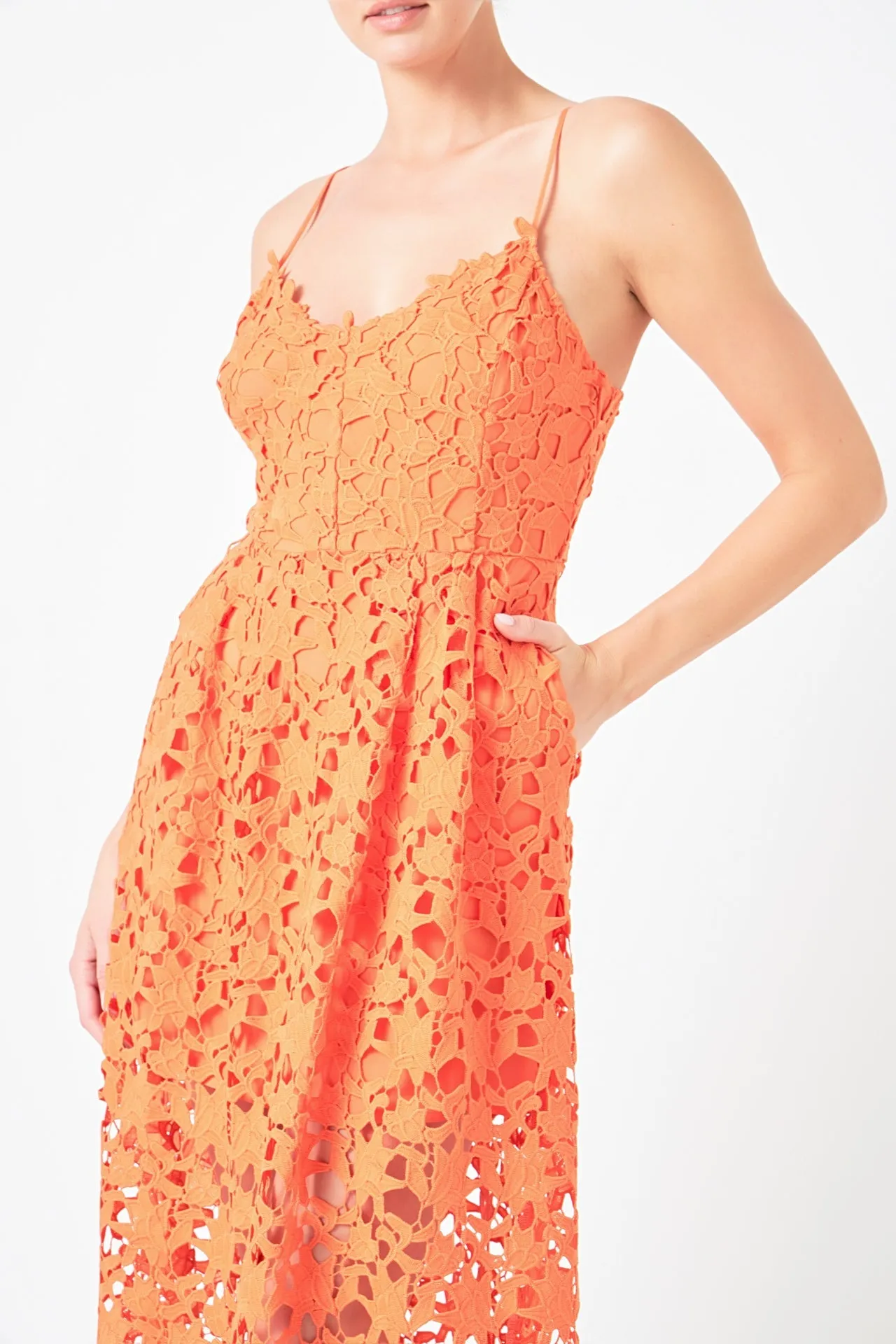 Endless Rose - Lace Midi Dress