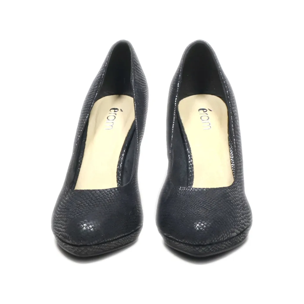 Eram High-Heel Shoes Leather Black Colour For Women