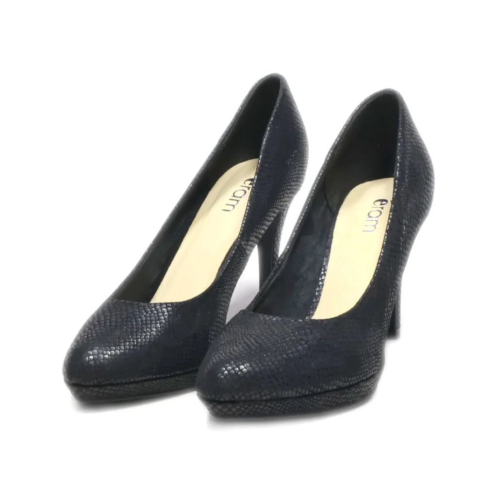 Eram High-Heel Shoes Leather Black Colour For Women