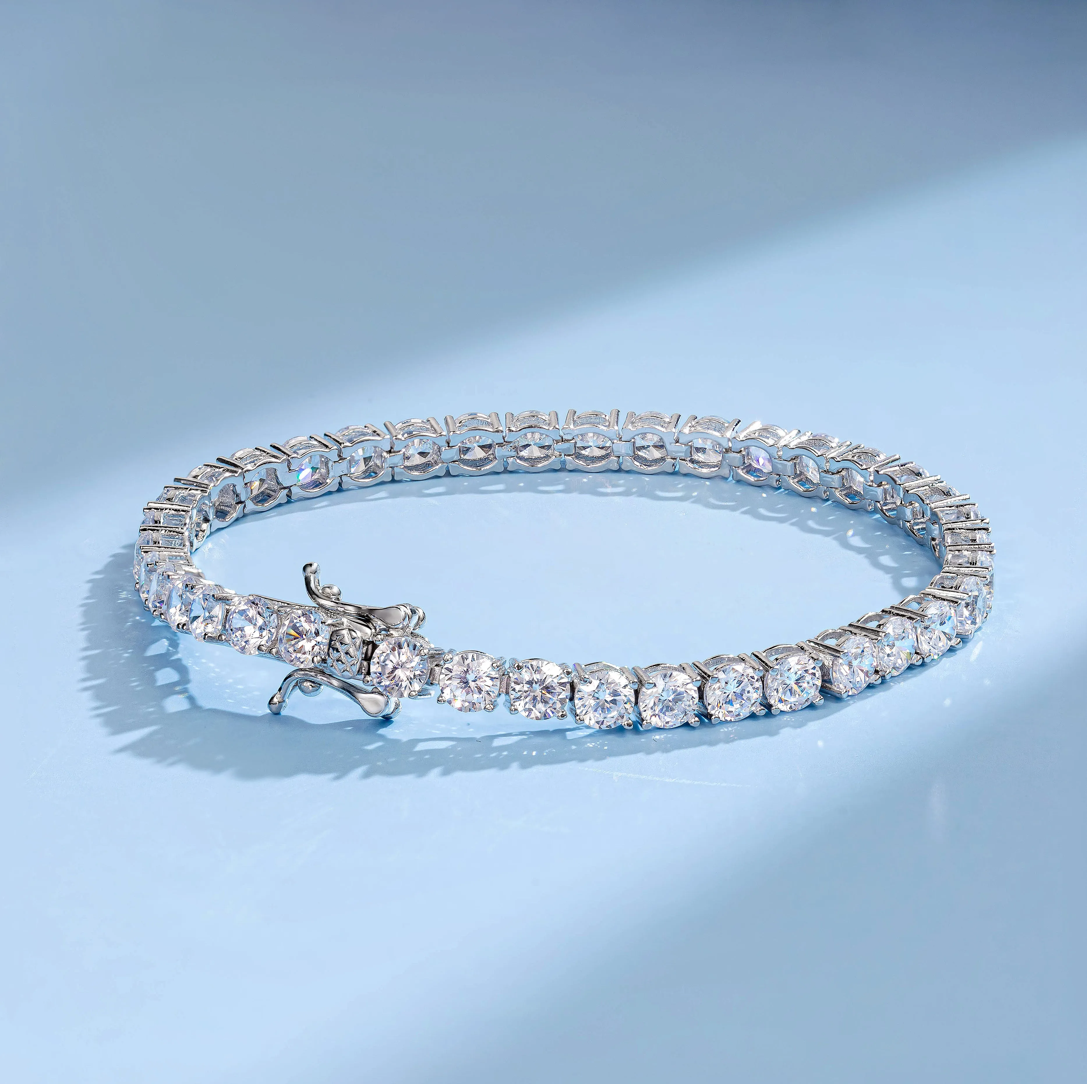 FANCIME "The One" Moissanite Tennis Sterling Silver Bracelet