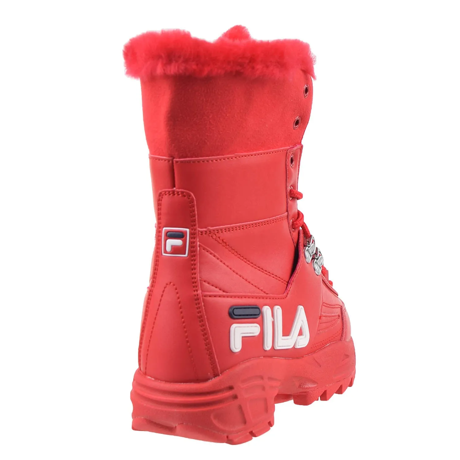 Fila Disruptor Fur Top Women's Boots Fila Red-Fila Navy-White