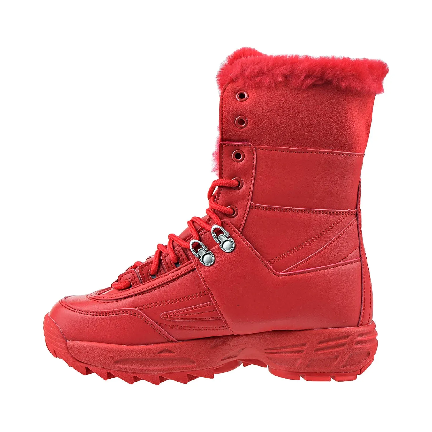 Fila Disruptor Fur Top Women's Boots Fila Red-Fila Navy-White