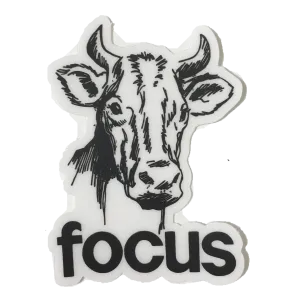 Focus Cow Sticker