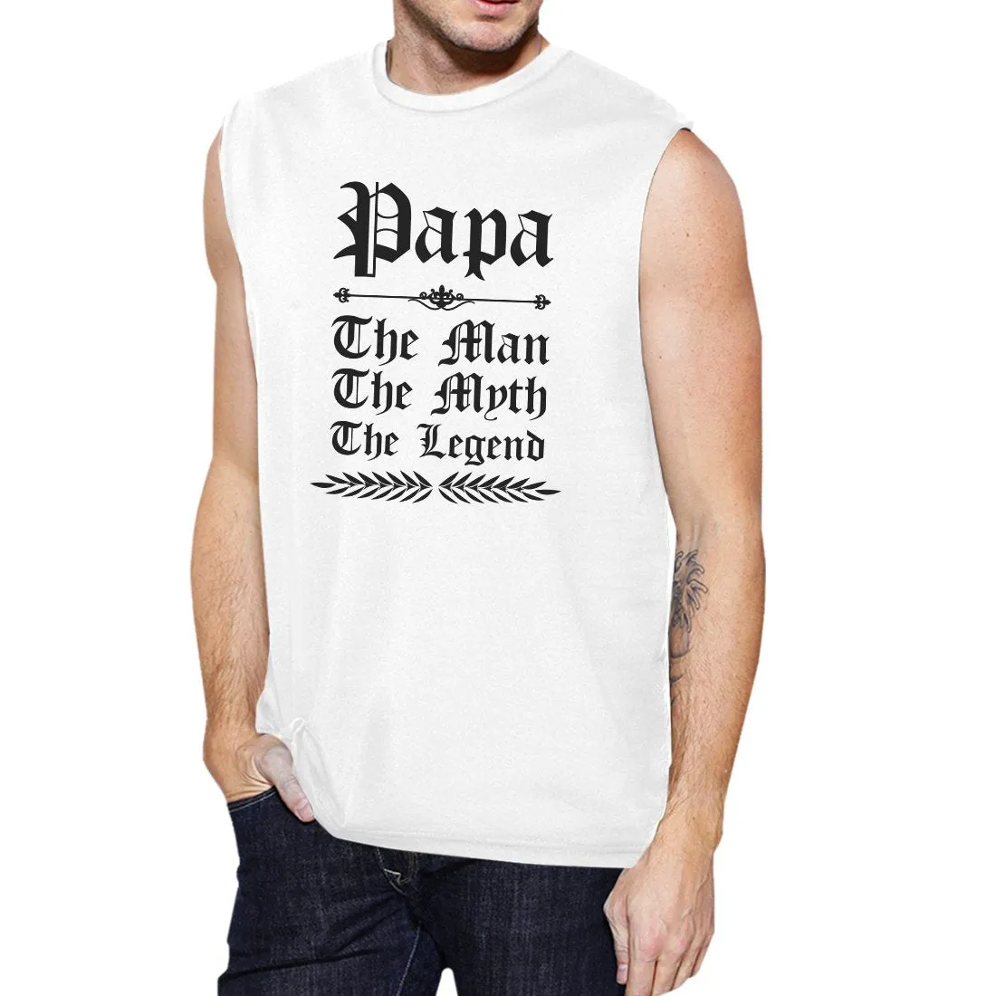 (Free Shipping) Vintage Gothic Papa Mens Popular Workout Gym