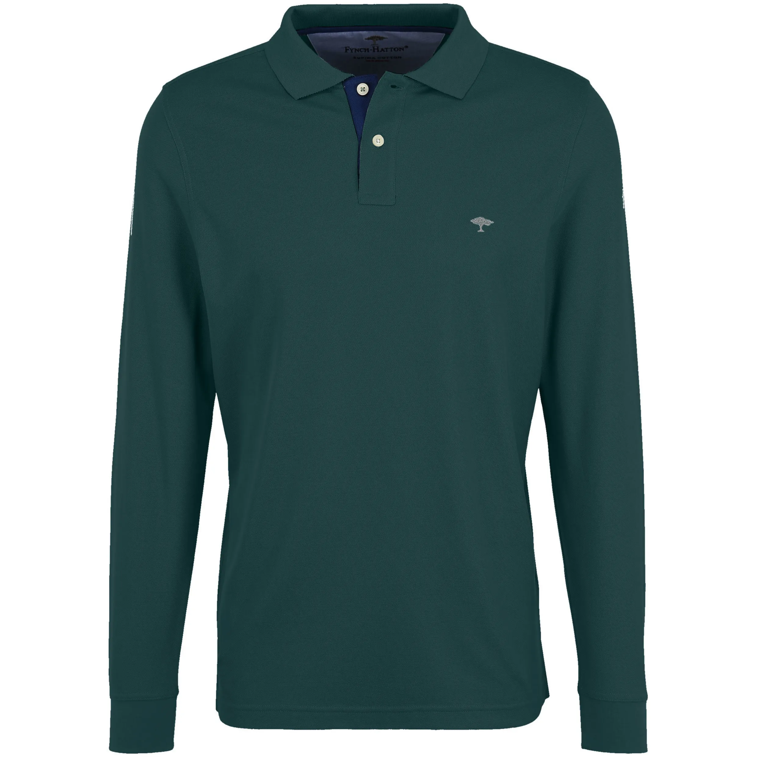 Fynch-Hatton Long Sleeve Luxury Supima Cotton Pique Polo 1221-1701 - Diesel