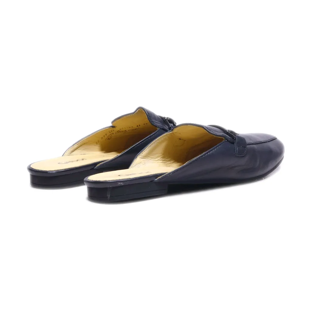 Gabor Mules Leather Blue Colour For Women