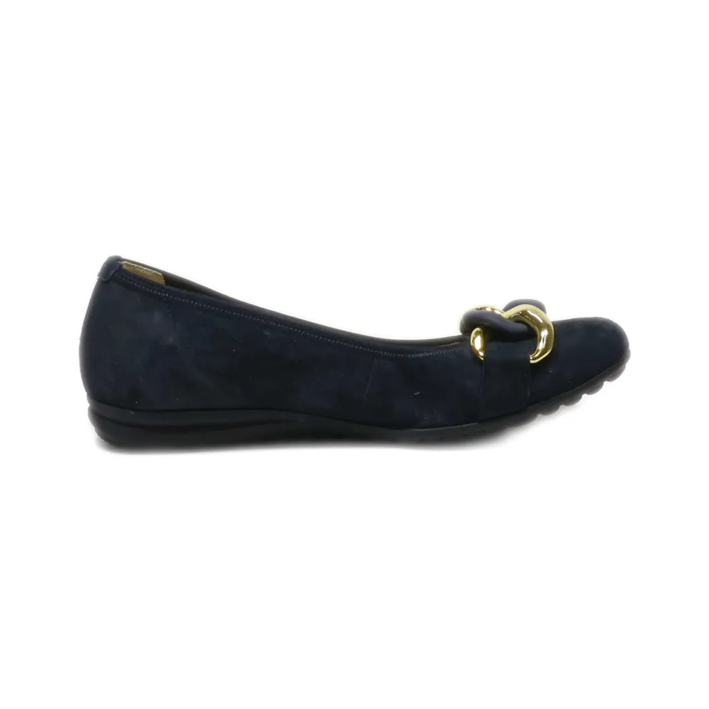 Gabor Slip Ons Suede Blue Colour For Women