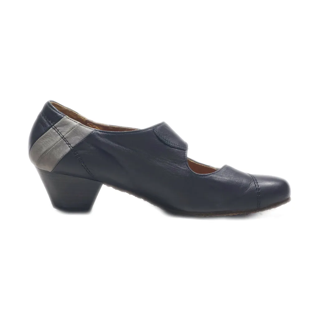 Gerwinia Mid-Heel Shoes Leather Black Colour For Women