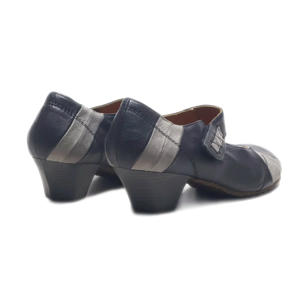 Gerwinia Mid-Heel Shoes Leather Black Colour For Women