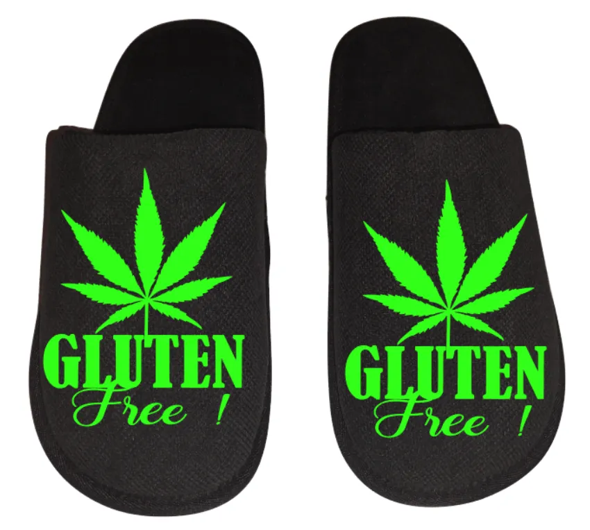 Gluten free Medical Marijuana mmj medicinal weed 4:20 mary Jane Men's Slippers / House Shoes slides weed head dope dad husband gift