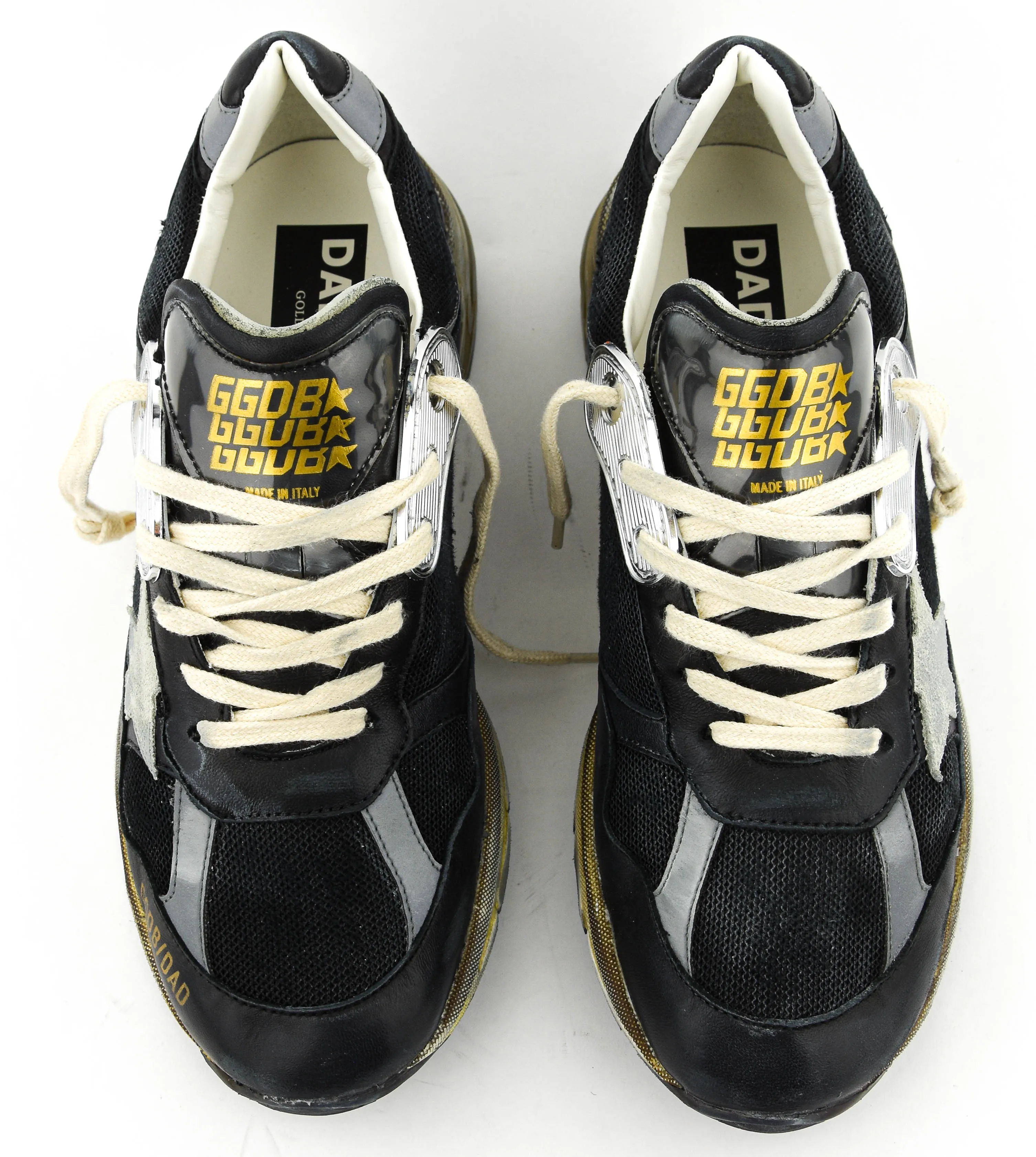 GOLDEN GOOSE DAD STAR BLACK SILVER